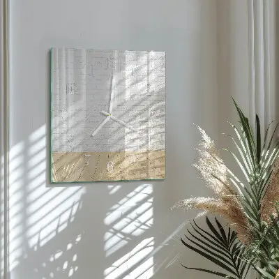 Glasuhr quadratisch Ziegel