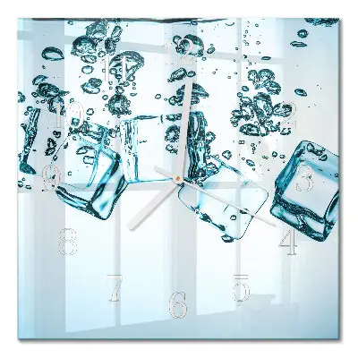 Glasuhr quadratisch Eis