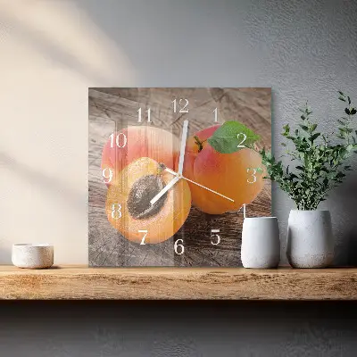 Wanduhr mit motiv quadratisch Aprikosen