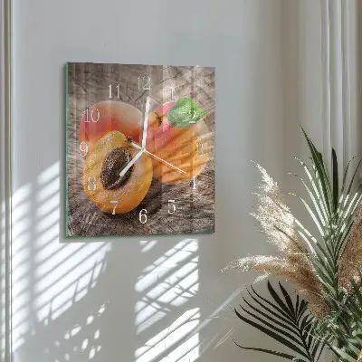 Wanduhr mit motiv quadratisch Aprikosen