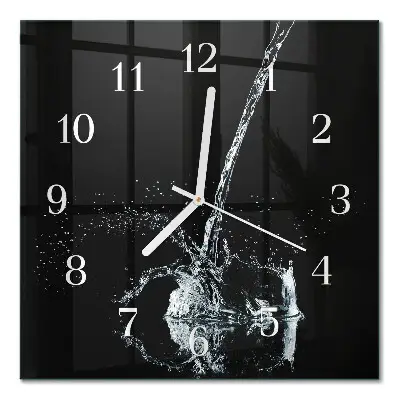 Moderne wanduhr quadratisch Wasser