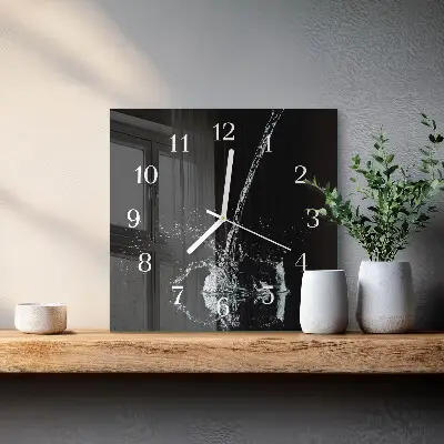 Moderne wanduhr quadratisch Wasser