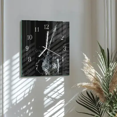 Moderne wanduhr quadratisch Wasser