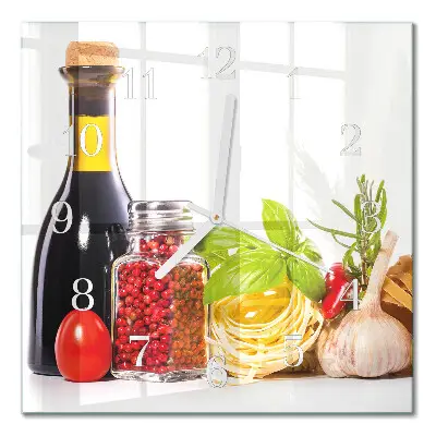 Quadratische wanduhr Pasta
