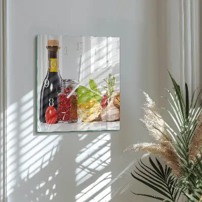 Quadratische wanduhr Pasta