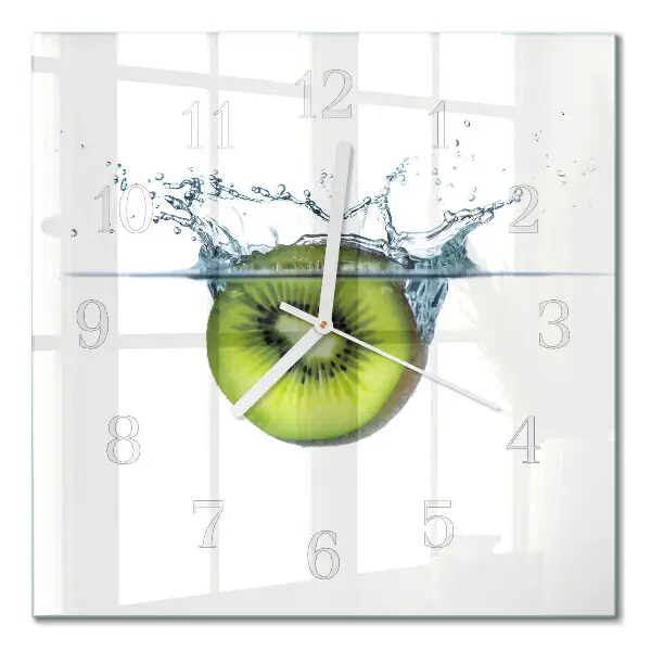 Glasuhr quadratisch Kiwi