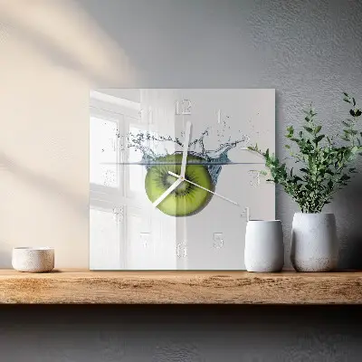 Glasuhr quadratisch Kiwi