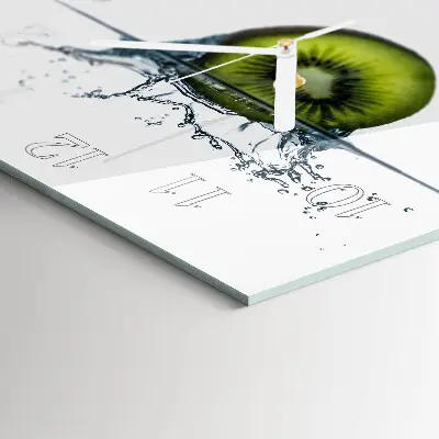Glasuhr quadratisch Kiwi