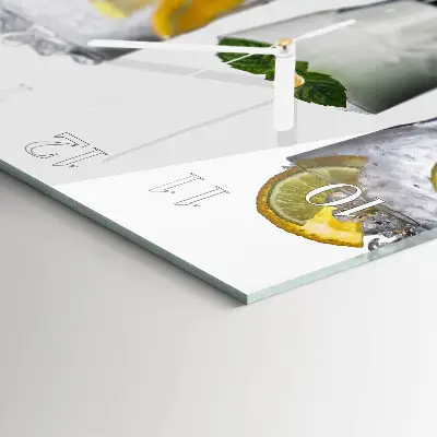 Quadratische wanduhr modern Zitrusfrüchte