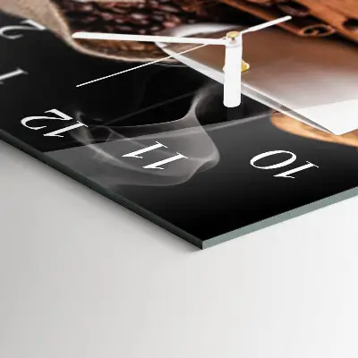 Quadratische wanduhr modern Kaffee