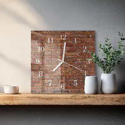 Moderne wanduhr quadratisch Ziegel