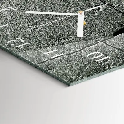 Quadratische wanduhr Naturstein
