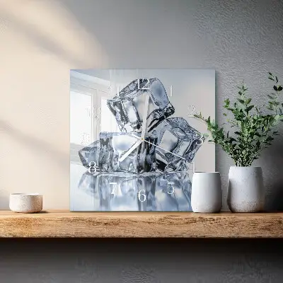 Quadratische wanduhr modern Eis