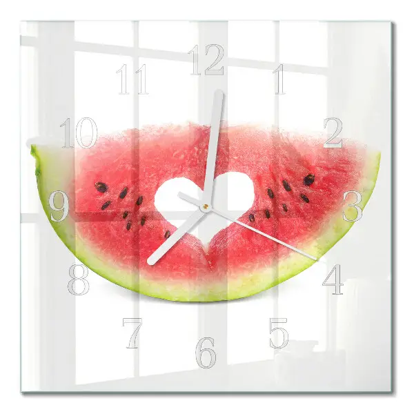 Wanduhr mit motiv quadratisch Wassermelone