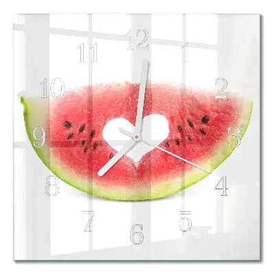 Wanduhr mit motiv quadratisch Wassermelone