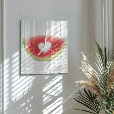 Wanduhr mit motiv quadratisch Wassermelone