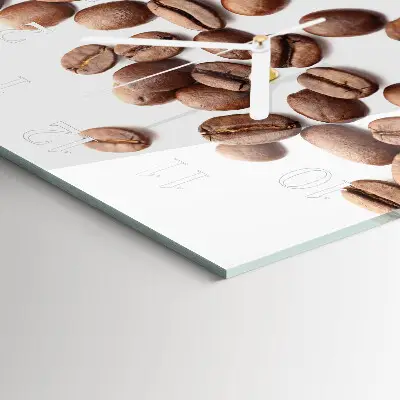 Glasuhr quadratisch Kaffeebohnen