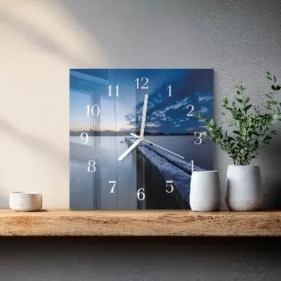 Wanduhr mit motiv quadratisch Landschaft