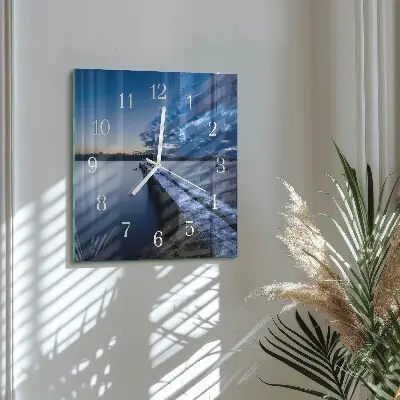 Wanduhr mit motiv quadratisch Landschaft