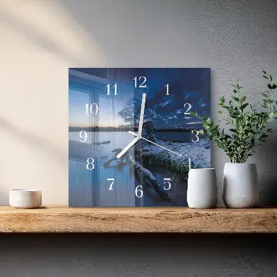 Moderne wanduhr quadratisch Landschaft