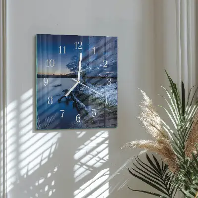 Moderne wanduhr quadratisch Landschaft