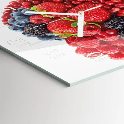 Quadratische wanduhr Obst