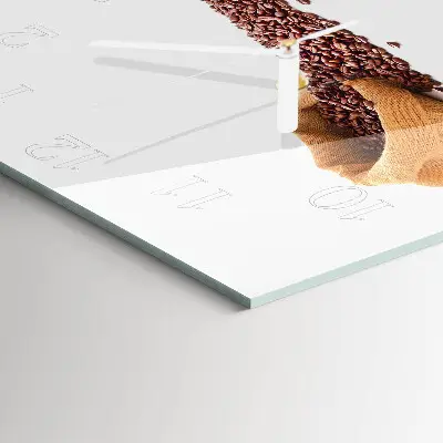 Wanduhr mit motiv quadratisch Kaffeebohnen
