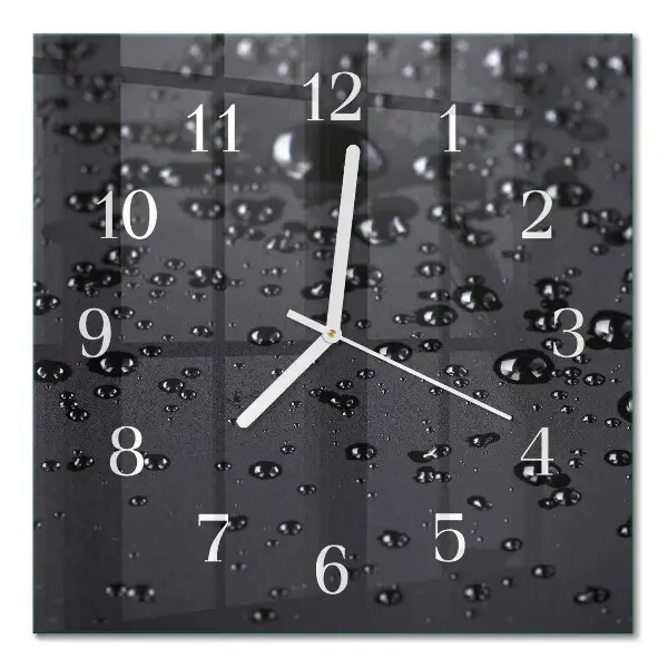 Quadratische wanduhr modern Tropfen