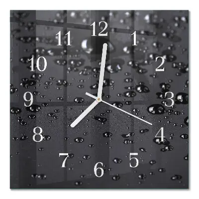 Quadratische wanduhr modern Tropfen