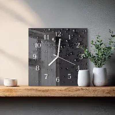 Quadratische wanduhr modern Tropfen