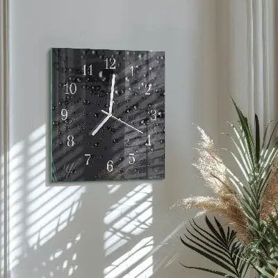 Quadratische wanduhr modern Tropfen