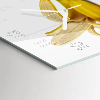 Moderne wanduhr quadratisch Bananen