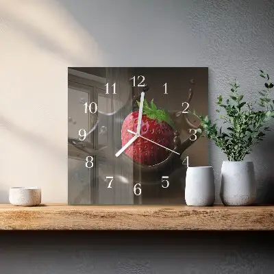 Glasuhr quadratisch Schokolade
