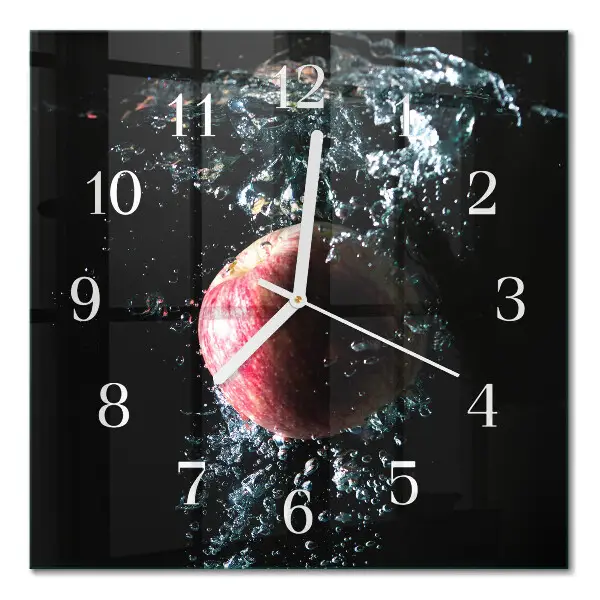 Wanduhr mit motiv quadratisch Apfel