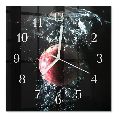 Wanduhr mit motiv quadratisch Apfel