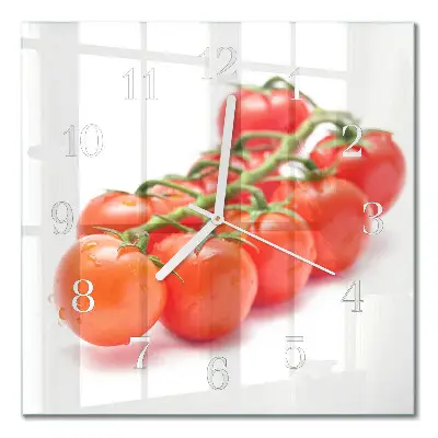 Quadratische wanduhr modern Tomaten