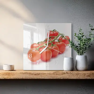Quadratische wanduhr modern Tomaten