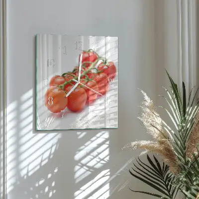 Quadratische wanduhr modern Tomaten