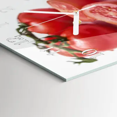 Moderne wanduhr quadratisch Tomaten