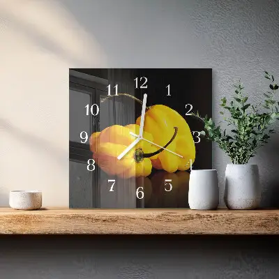 Wanduhr mit motiv quadratisch Pfeffer