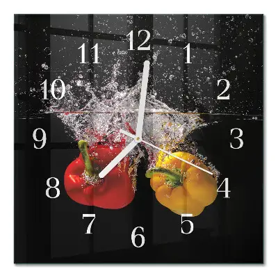 Moderne wanduhr quadratisch Pfeffer