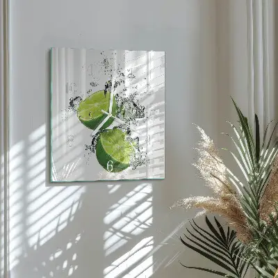 Quadratische wanduhr modern Kalziumkarbonat