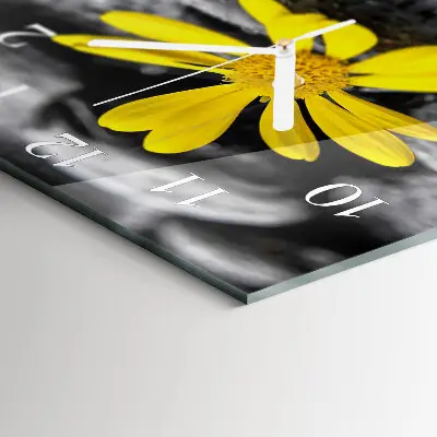 Wanduhr mit motiv quadratisch Blume