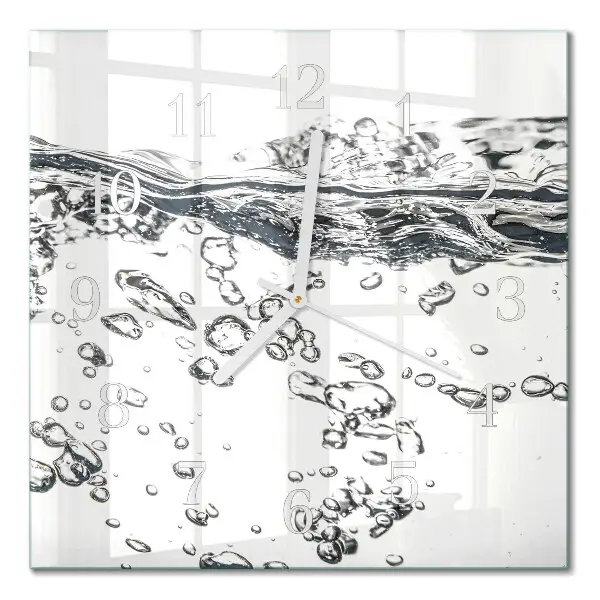 Glasuhr quadratisch Wasser