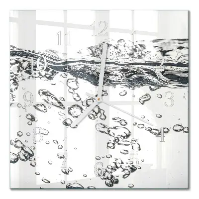 Glasuhr quadratisch Wasser