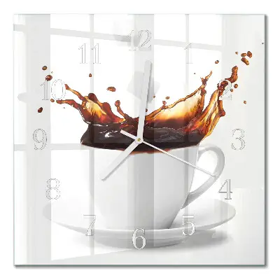 Moderne wanduhr quadratisch Kaffee