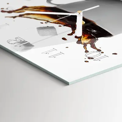 Moderne wanduhr quadratisch Kaffee