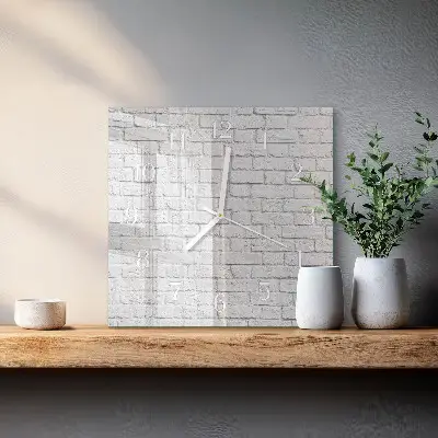 Glasuhr quadratisch Ziegel