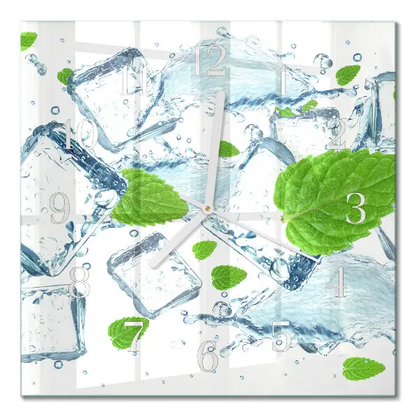 Glasuhr quadratisch Eisminze