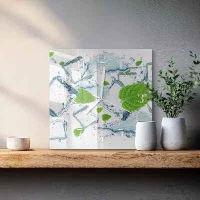 Glasuhr quadratisch Eisminze